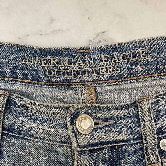 American Eagle Vintage Hi Rise Festival Shorts Button Fly Destroyed 8 - Picture 4 of 6